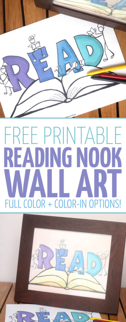 Reading Nook Wall Art - Free Printable * Moms and Crafters