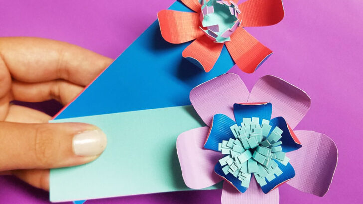 Paper Flower Bookmarks