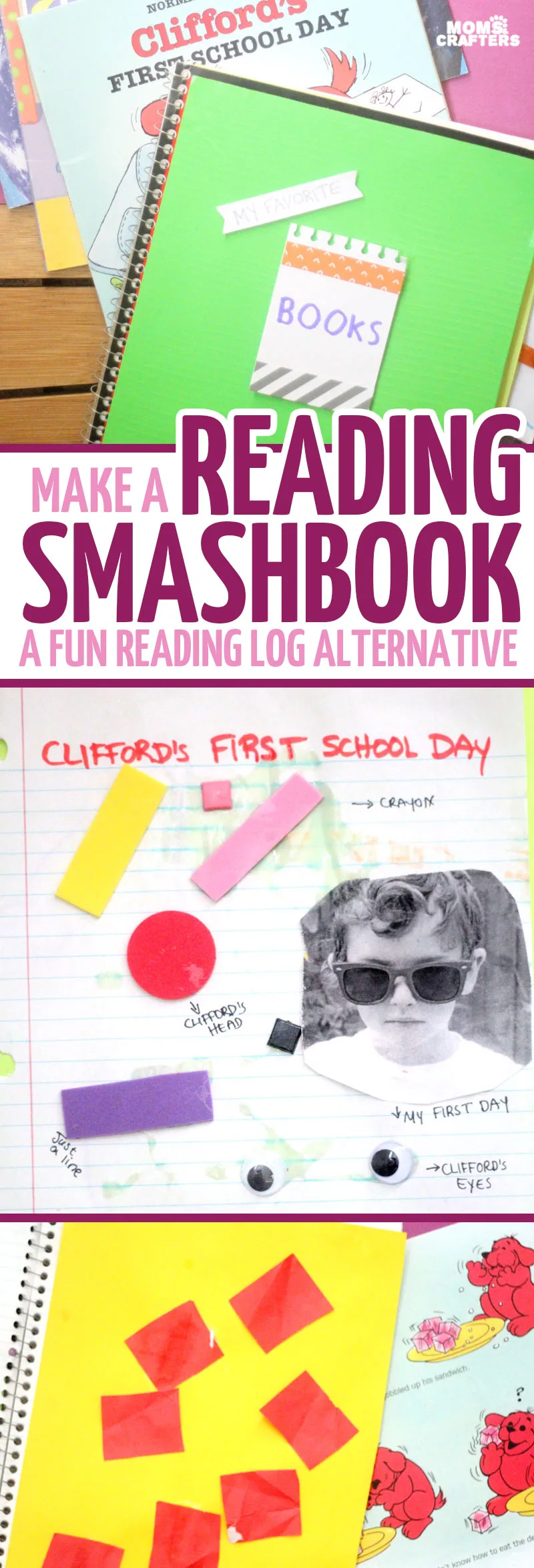 A reading smashbook is a super fun reading log alternative and a great way to inspire literacy in kids! My preschooler made one and wanted to share his ideas with you - it's super open-ended and way to make reading FUN!!