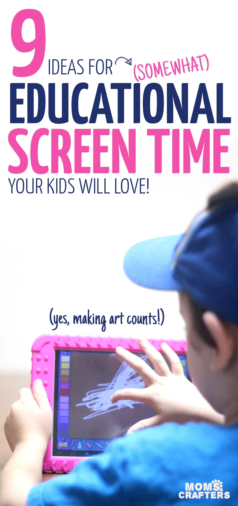 These practical ideas for educational screen time will make your kid want to learn! YEs, these are totally kid-approved for kids of all ages including preschool, kindergarten, all the way up to teens and tweens! They include learning apps, online courses and creative ideas - all of which will make great boredom busters while granting mom her sanity back :)
