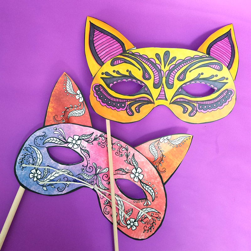 Cat Masks Printables and Paper Craft * Moms and Crafters