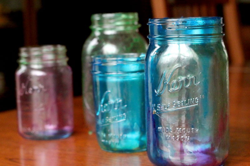 How to Tint Mason Jars