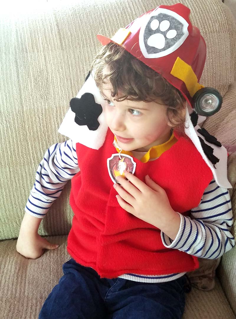 Hvornår er nok Overflødig Marshall Paw Patrol Costume DIY * Moms and Crafters