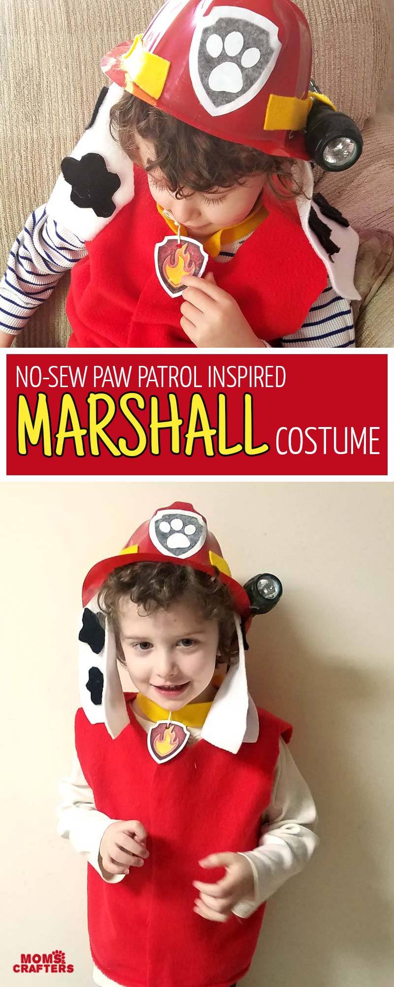 Hvornår er nok Overflødig Marshall Paw Patrol Costume DIY * Moms and Crafters