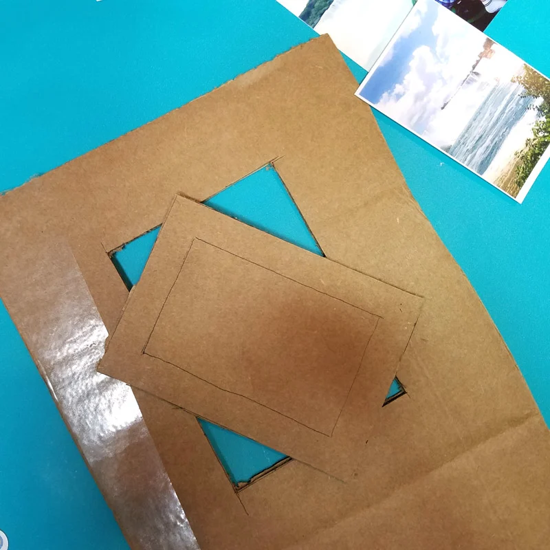 Make a fun DIY shadow box frame to give as a last minute photo gift that has meaning! Use recycled cardboard boxes to create meaningful DIY gifts - perfect for teens and tweens to make for their friends!