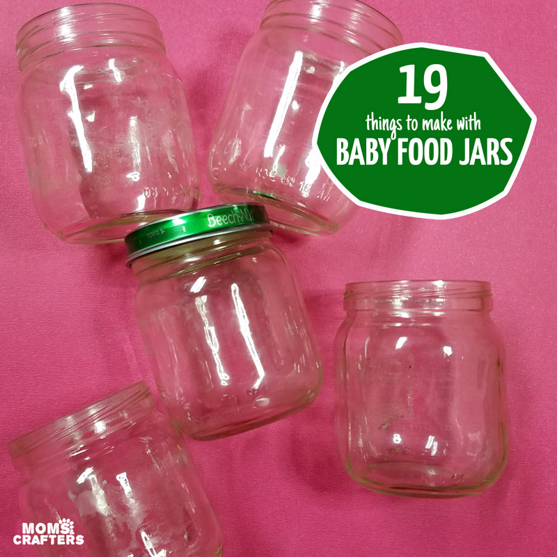 If you're looking for cool things to make with baby food jars, this list is perfect for you! You'll find easy recycled jar crafts for moms, teens, kids, and even toddlers!