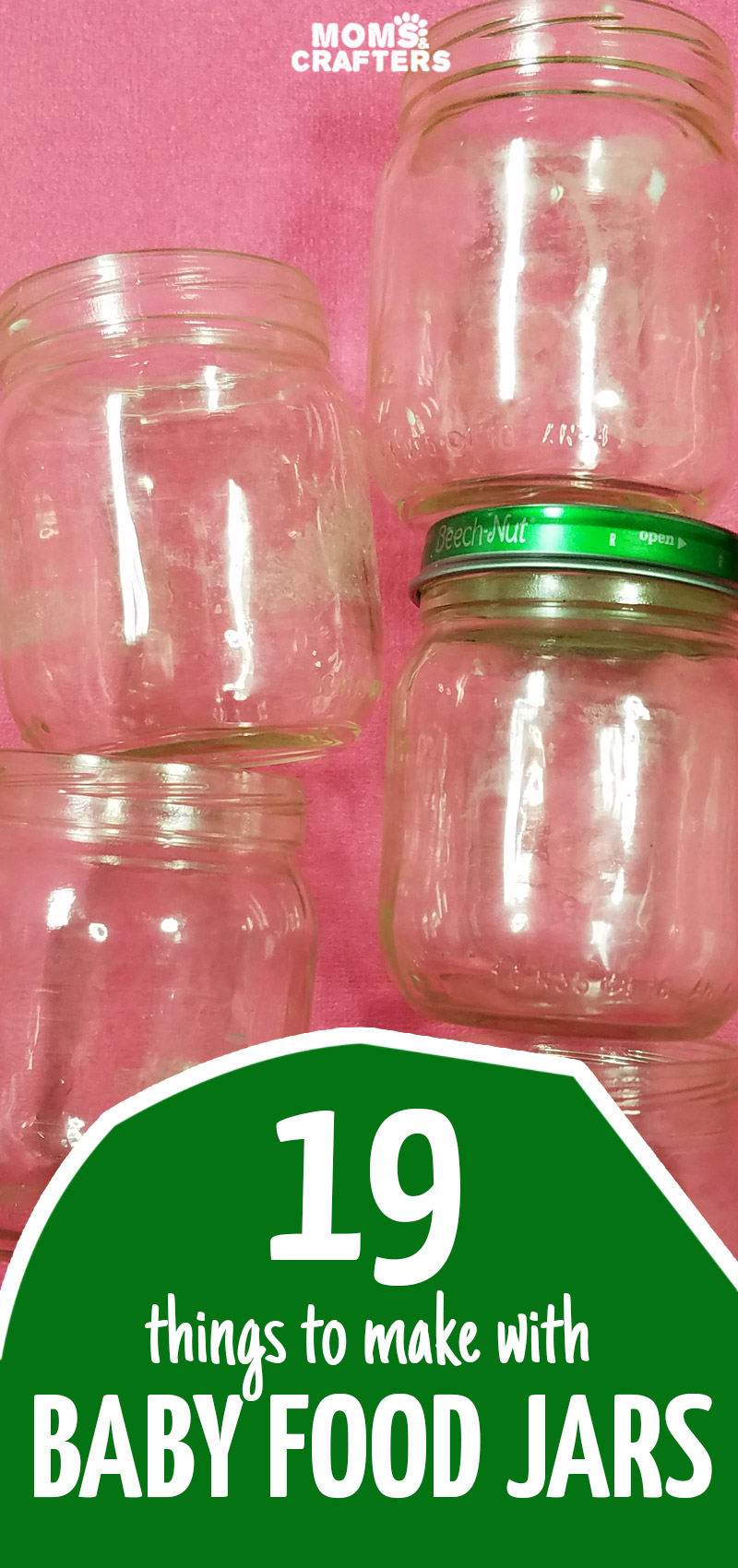 If you're looking for cool things to make with baby food jars, this list is perfect for you! You'll find easy recycled jar crafts for moms, teens, kids, and even toddlers!