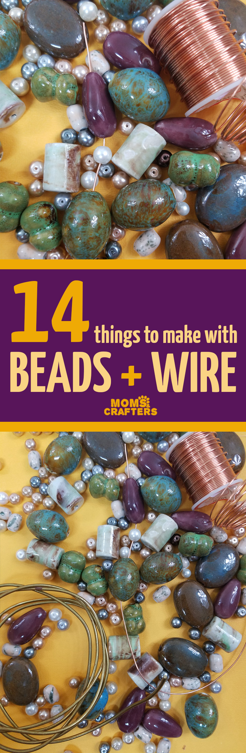 14 things to make with beads and wire - including awesome wire wrapping tutorials and DIY beading and jewelry making tutorials! You'll love these cool beaded wire crafts - super easy ideas for teens too and for beginners. #wirewrapping #jewelrymaking #diy #crafts #easycraft #teencrafts #beading #wirejewelry