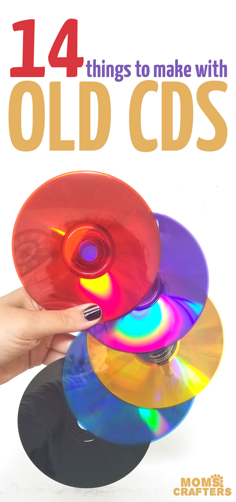Click here if you have old CDs or DVDs lying around that you'd love to upcycle! These 14 things to do with old CDs include ideas for kids crafts, recycling CDs and DVDs and so many clever ideas! #crafts #upcycle #recycling #diy 