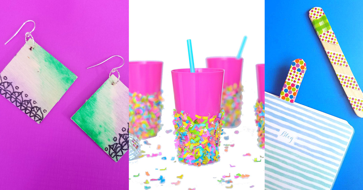These cool and easy DIY ideas are the perfect birthday party crafts for tweens and teens! They include really easy craft ideas for big kids that are quick and easy and perfect for a birthday party, bat mitzvah, or quinceanera. #crafts #teencrafts #tween