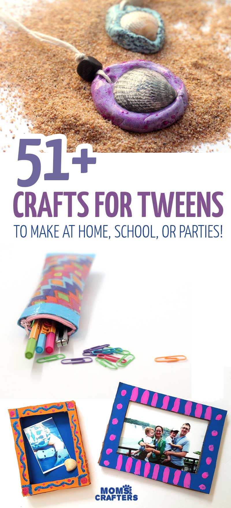 IF you're looking for the ultimate list of crafts for tweens you're in the right spot! So many ideas with a constantly updating list to get your tweenager's creativity going! #tweens #craftideas #teencrafts