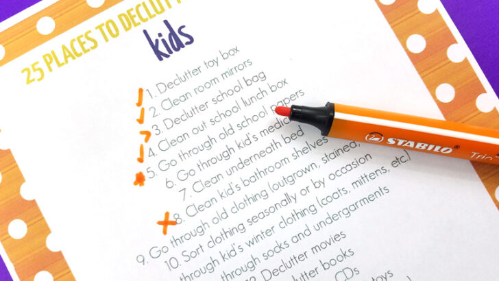 Decluttering with Kids – 25 Day Organizing challenge
