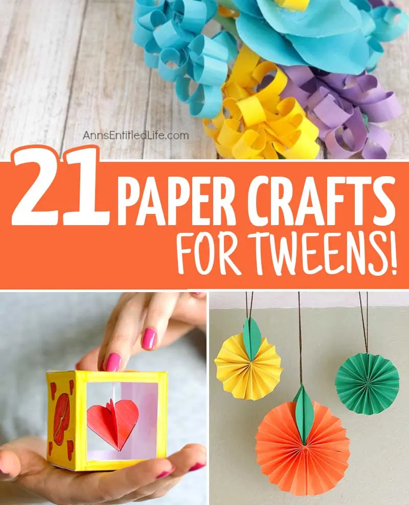 Fun Crafts For Tweens With Paper Moms