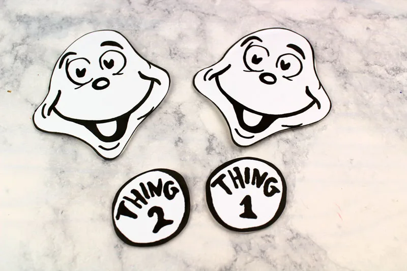 Thing 1 And Thing 2 Puppets - Free Printable Template * Moms And Crafters