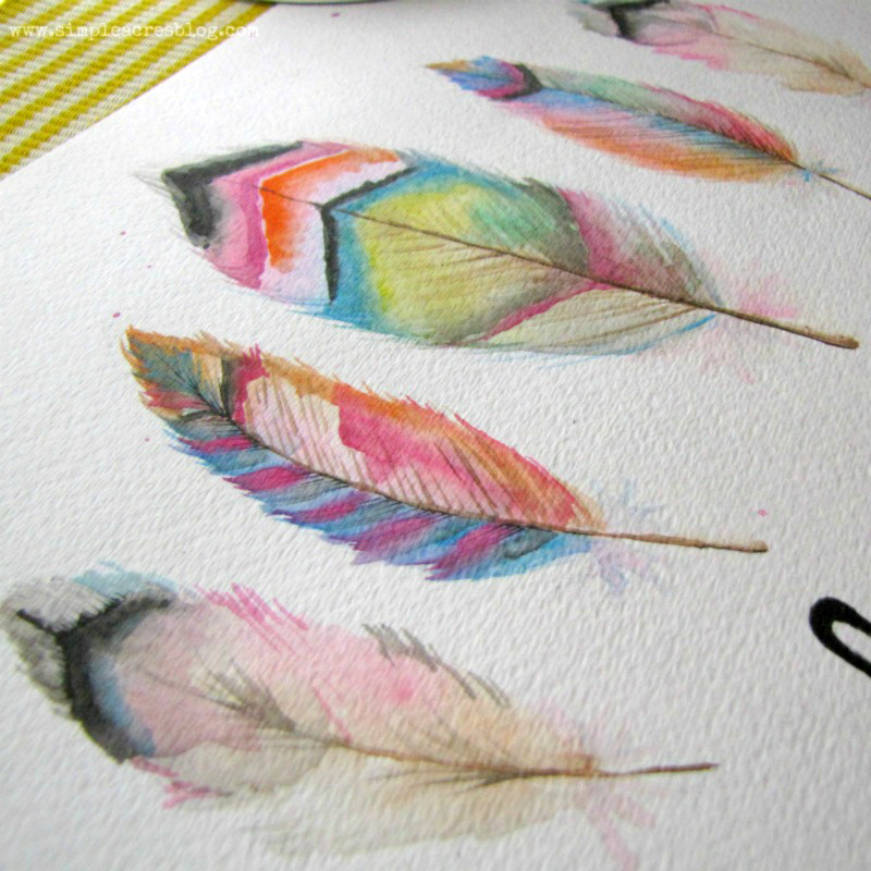 Feathers watercolor art with the best watercolor paints