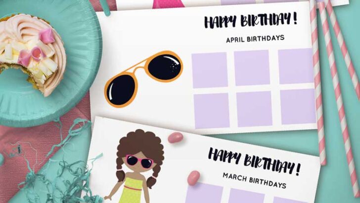 Free Printable Birthday Tracker and Calendar for Tweens