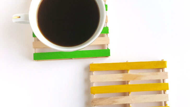 Pallet Coasters from Popsicle Sticks