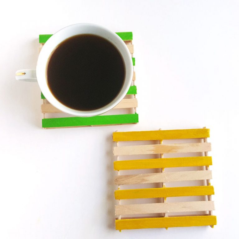 Pallet Coasters from Popsicle Sticks