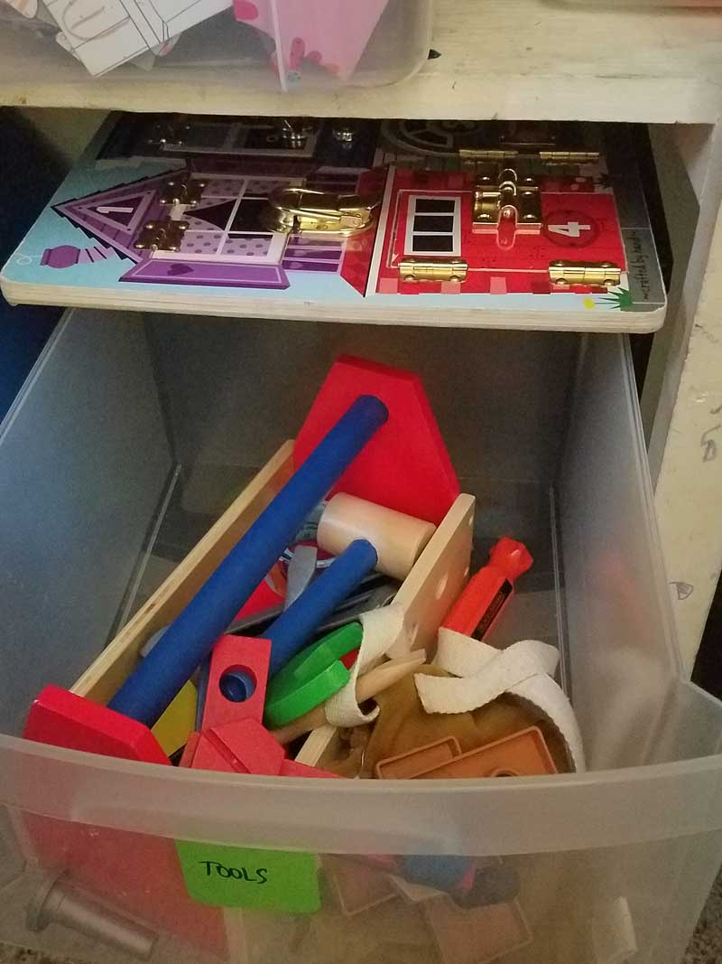 Toy organization - the things they play with all the time