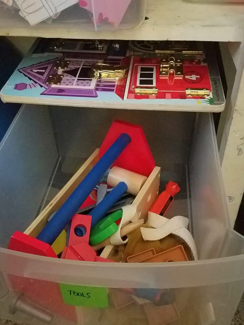 Toy organization - the things they play with all the time