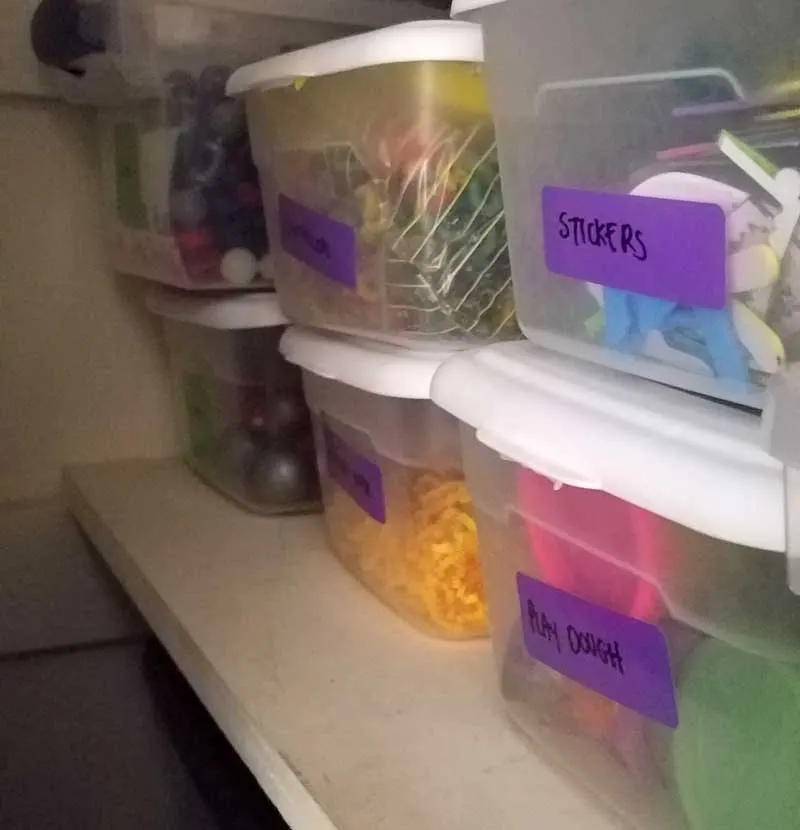 More tips for organizing kids activities supplies, and how to include that into your toy organizaiton scheme