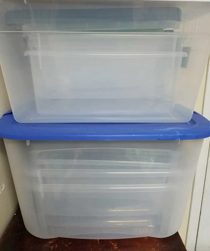 Toy organization containers and supplies