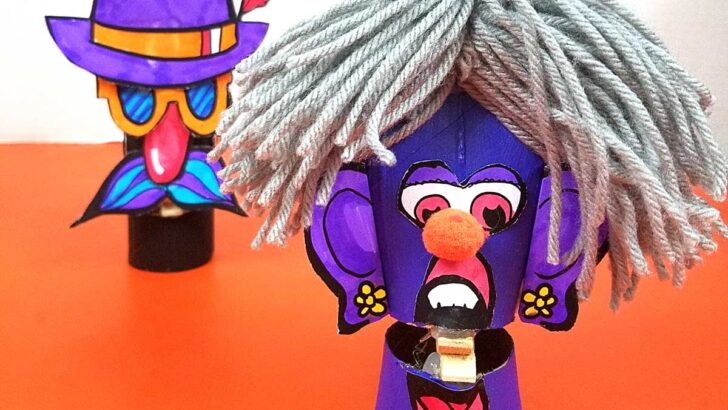 Toilet Paper Roll Clothespin Puppets (Free Printable Templates)