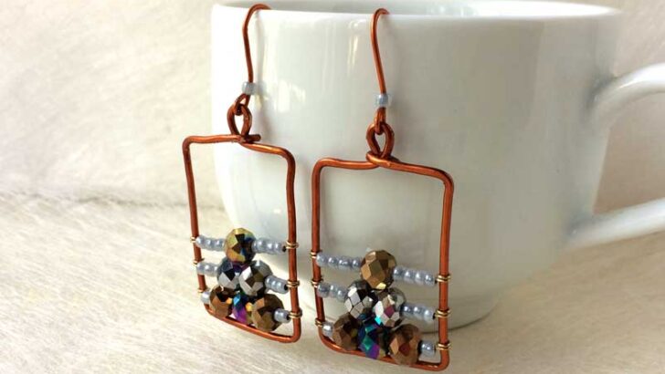 Wire Wrapped Earrings Tutorial – Beaded Frames