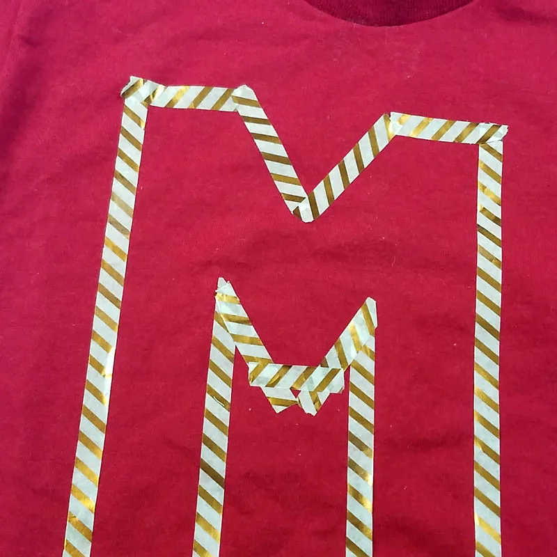 DIY monogram shirt step 2 - finish letter
