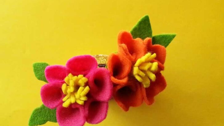 Felt Flower Template – Drinking Straw Flower Craft