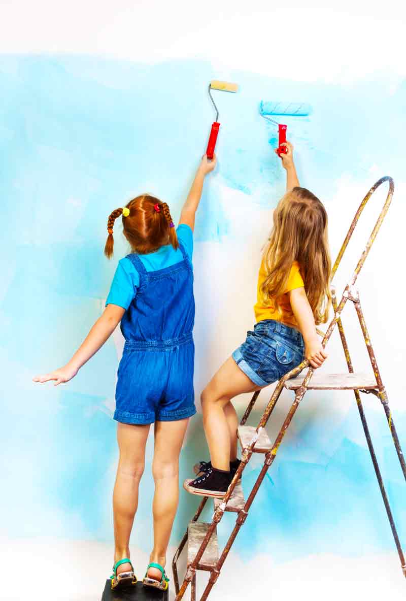 Hacks for kid friendly home decor on a budget: a fresh coat of washable paint!