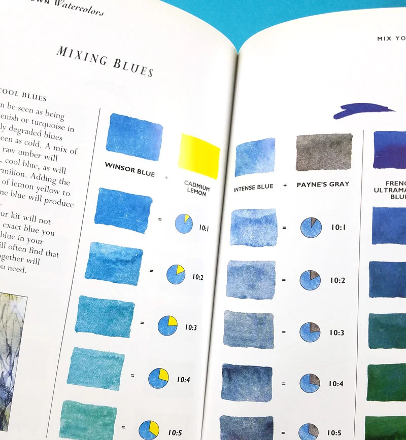 MIx Your Own Watercolors - the best watercolor books for learning color mixing with watercolors - an inside peek