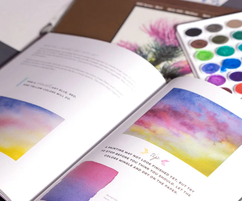 Beginning Watercolor by Maury Aaseng - an inside peek at the best watercolor books for basic technique