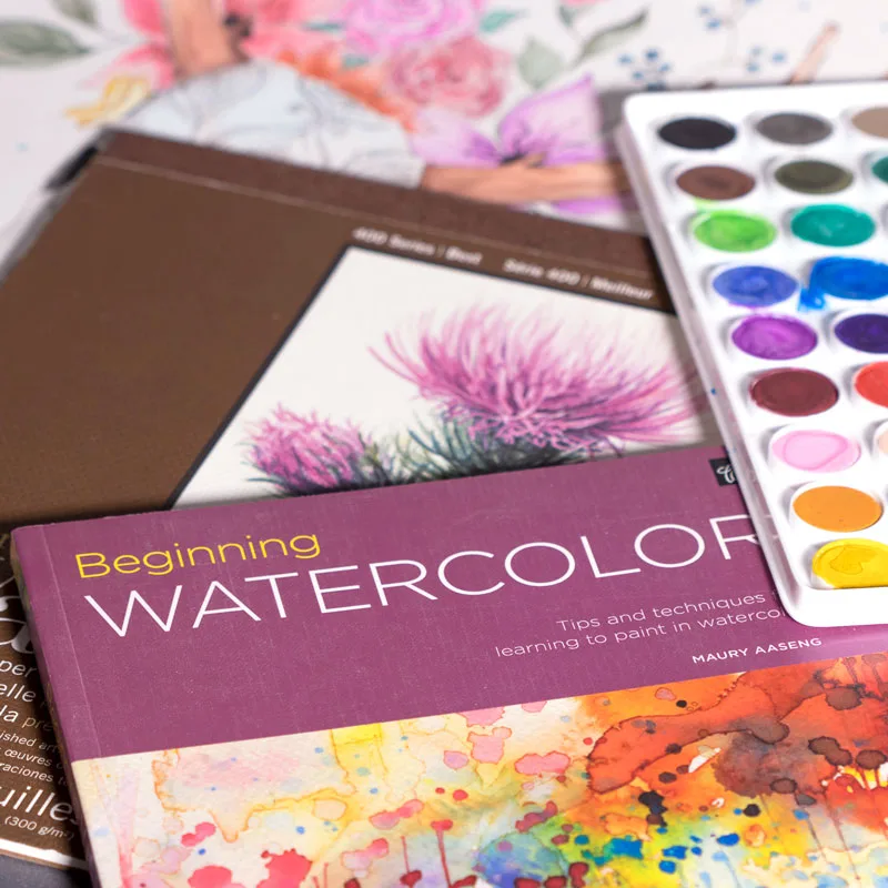 Beginning Watercolor by Maury Aaseng - the best watercolor books for learning basic techniques