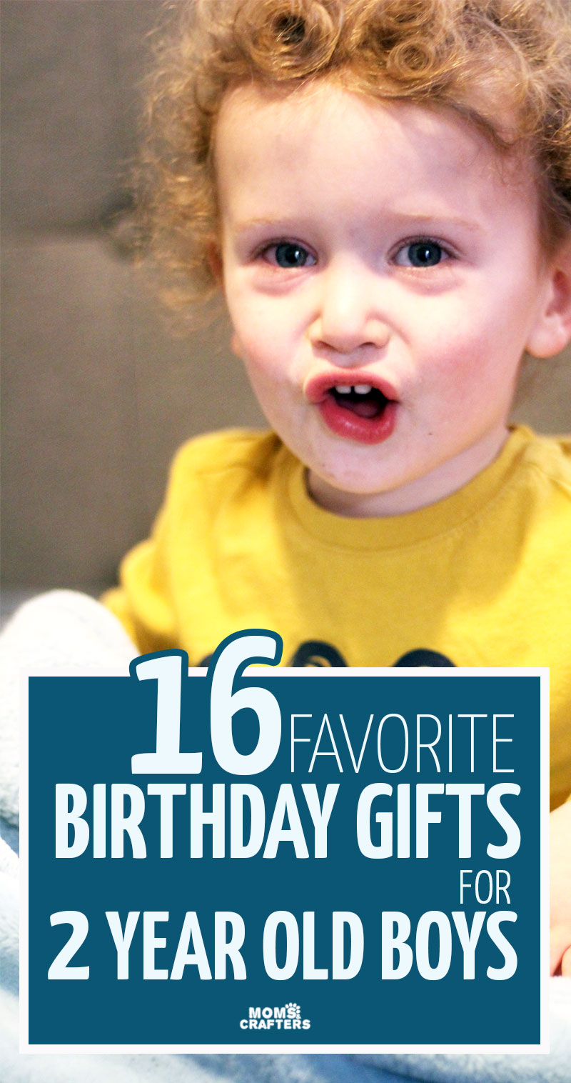 Click to see the best birthday gifts for two year old boys! These educational toys and non-toy gifts for toddlers are perfect for Christmas gifts too! #gifts #toddlers #birthday #twoyearsold #two #toddler #parenting #christmas #holidays #birthdayparty