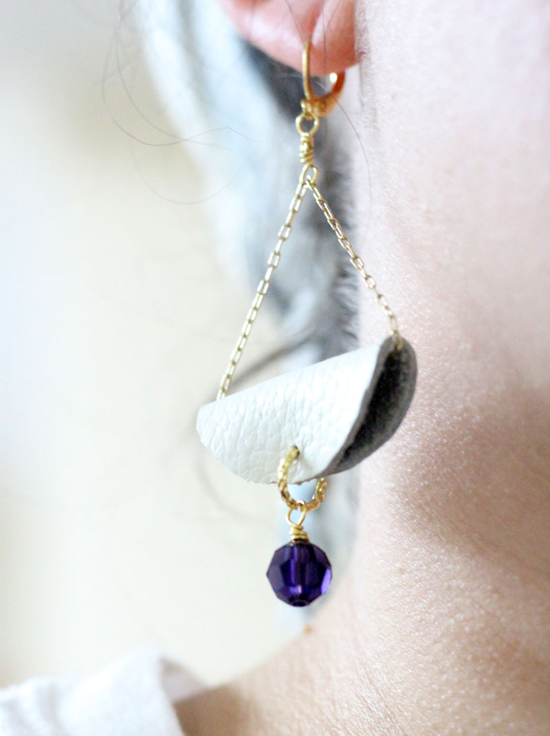 wear your leather DIY earrings with pride! 