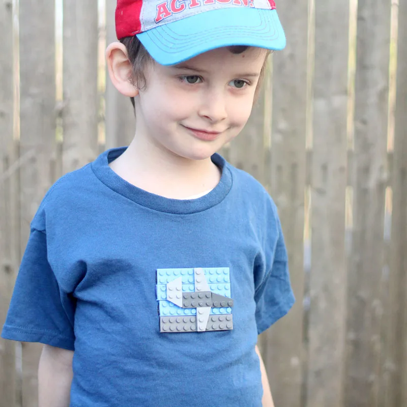 Craft an adorable easy DIY LEGOs t-shirt for your LEGO fan