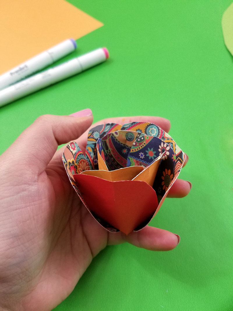 17. Try it with the solid color on the outside and the pattern on the inside