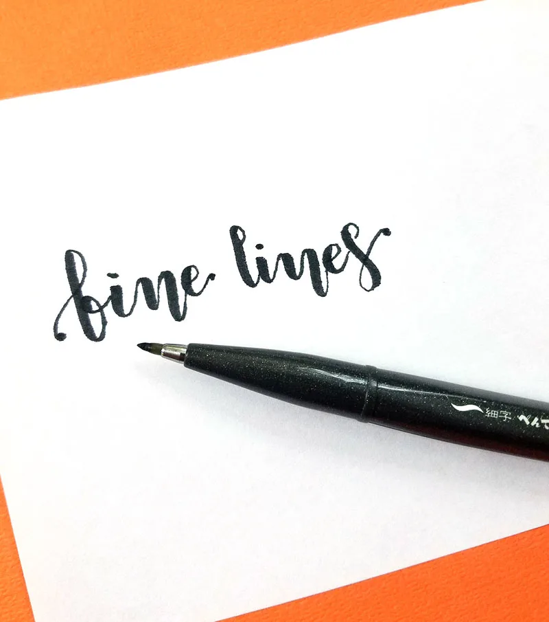 Pentel Fude Sign - lettering brush pen for beginners