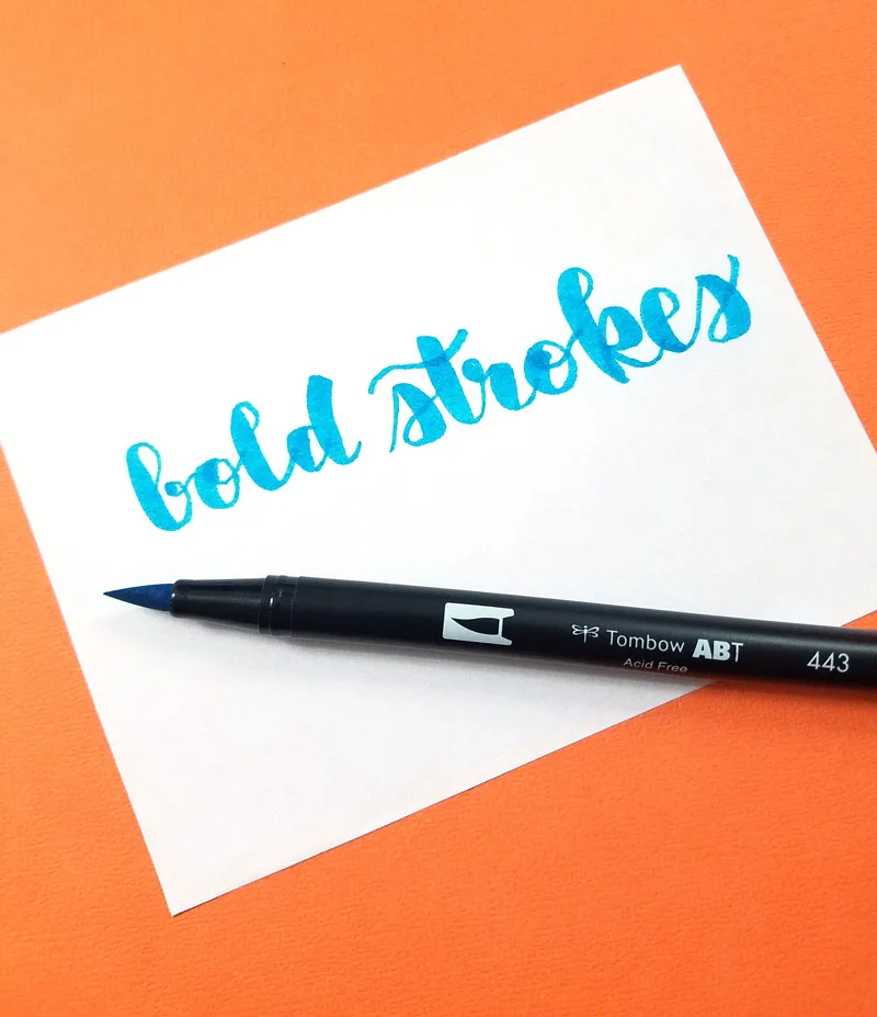 The best brush pens for lettering - tombow dual brush markers for bold strokes and touch ups