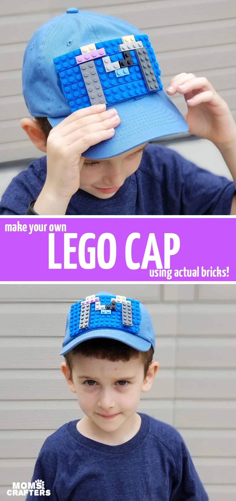 Click to learn how to make the coolest LEGO cap ever! This fun DIY embellished baseball cap is a wonderful summer craft for teens and tweens - boys or girls! It has actual LEGO bricks on it, making it the coolest DIY accessory ever! #lego #diyfashion #crafts #teencraft