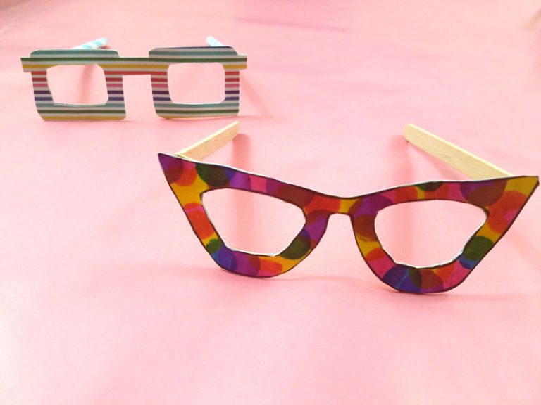 Paper Glasses Colorin Pretend Glasses Craft * Moms and Crafters