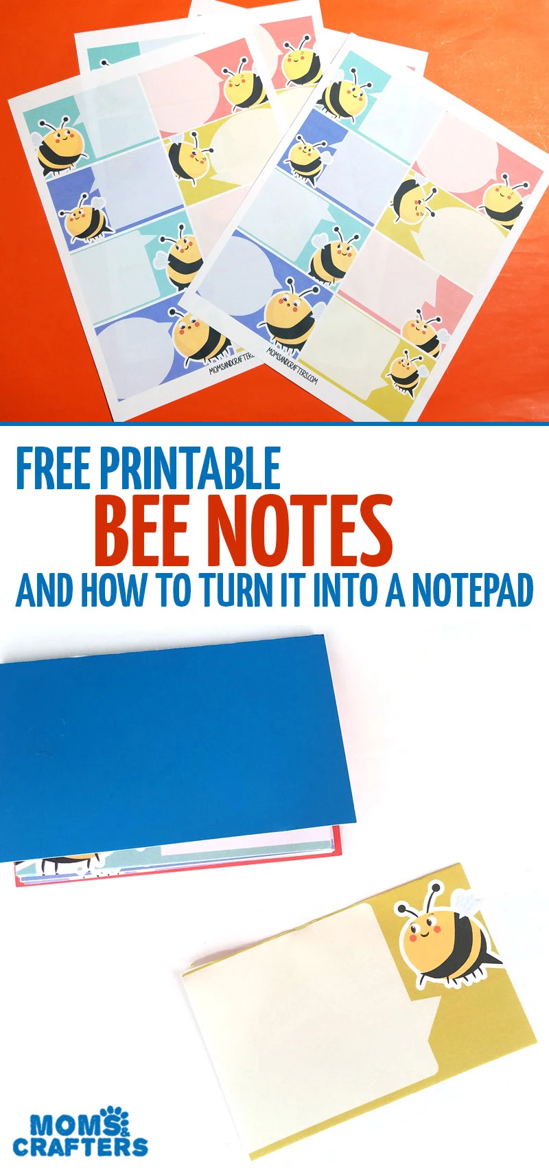 Click to download your free printable lunch box notes with adorable friendly bees on them! Learn how to turn them into a DIY notepad so you have them conveniently at your fingertips. 