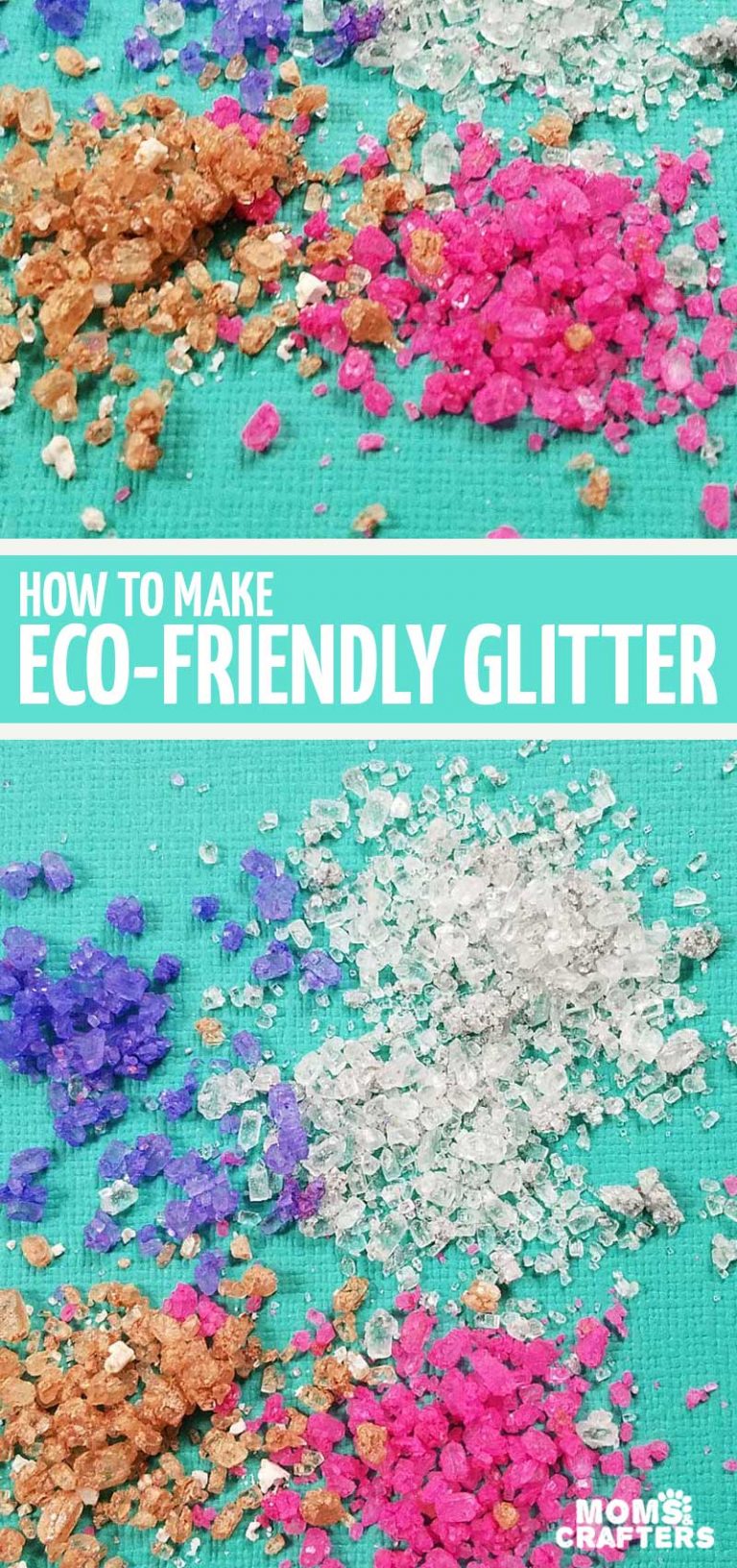 How to Make Biodegradable Glitter * Moms and Crafters