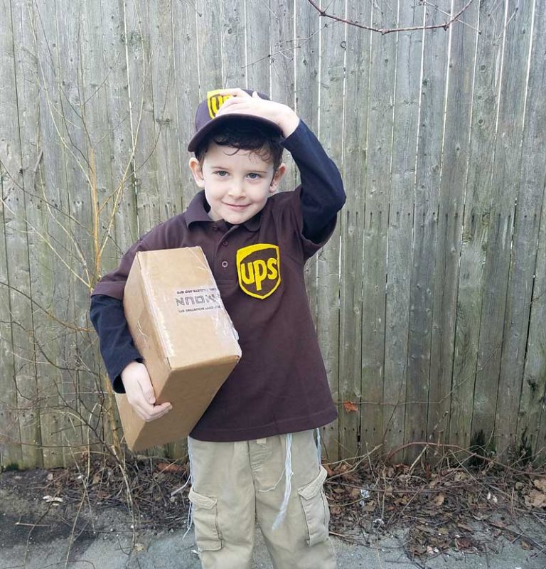 UPS Delivery Costume DIY Real Clothing Costume * Moms and Crafters