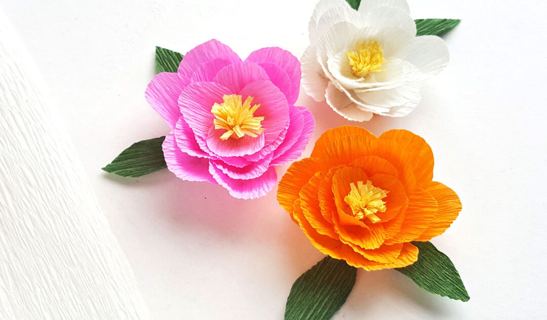 Crepe Paper Peony Template free printable! * Moms and Crafters