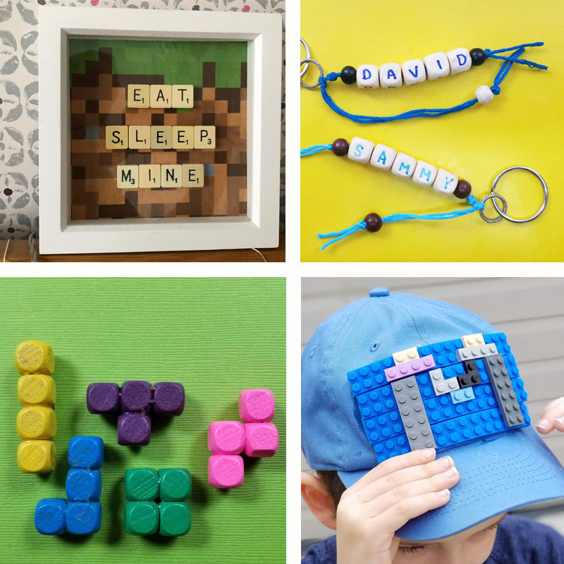 Click for 14+ amazingly cool crafts for teen boys - including LEGO and minecraft themes, superhero crafts, and more cool ideas for get-togethers and camps!