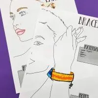 Jewelry Designer Templates - Color In Fashion Drawing Models to Make DIY Handmade Jewelry