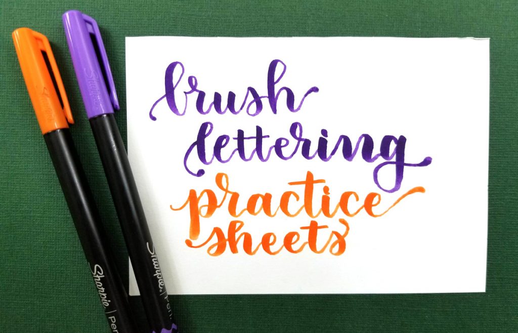 Free Printable Brush Lettering Practice Sheets - Strokes * Moms and ...