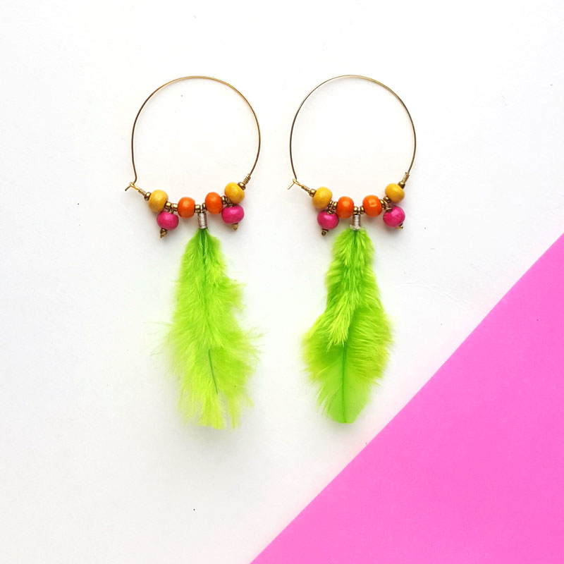 Feather Earrings DIY